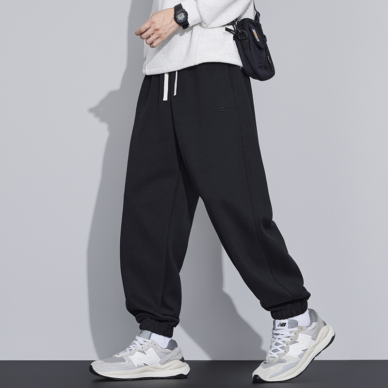 2025 nuevo estilo primavera y otoño suelto pie rectas bordado pantalones masculinos japoneses retro suelto pantalones de tendencia versátil