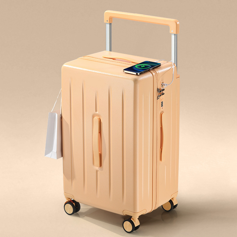Nueva maleta de tracción ancha de moda, maleta de gran capacidad, maleta de viaje para estudiantes duradera, rueda universal para hombres y mujeres
