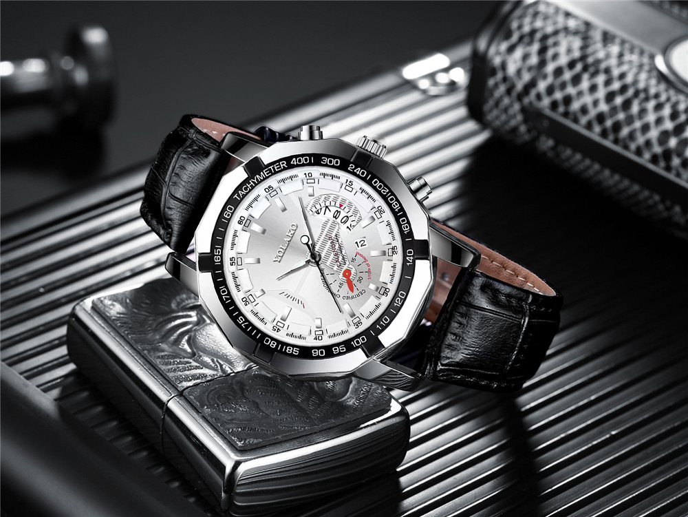 Watch Non-mechanical Watch Large Dial Men's Watch Men's Watch Super Large New Concept Calendar Creative Belt_voghion.com