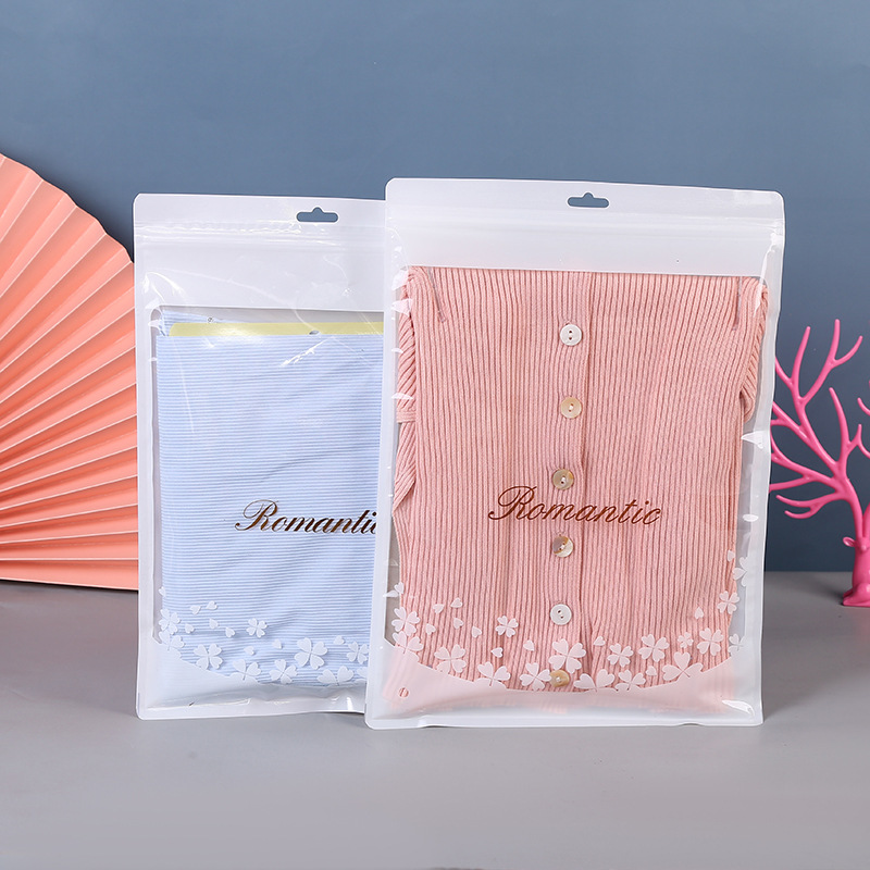 三边封通用高透睡衣短袖包装拉链袋现货打底裤服装包装袋厂家批发