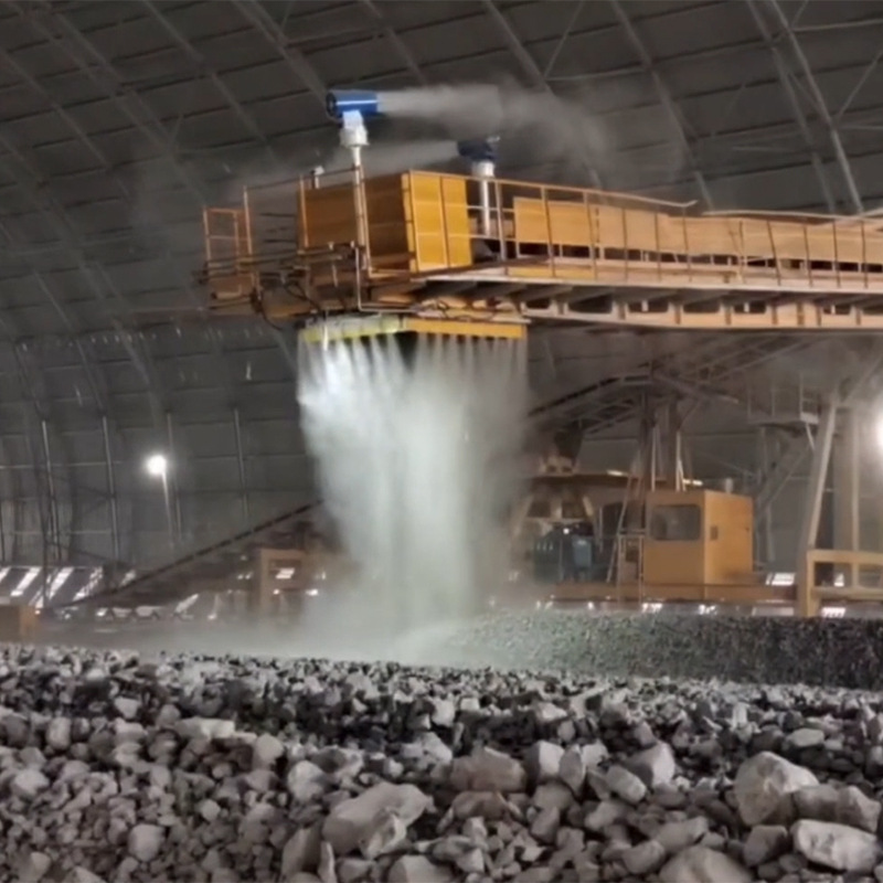 卸料口堆料机干雾抑尘、微米级干雾主机  皮带转运站干雾除尘