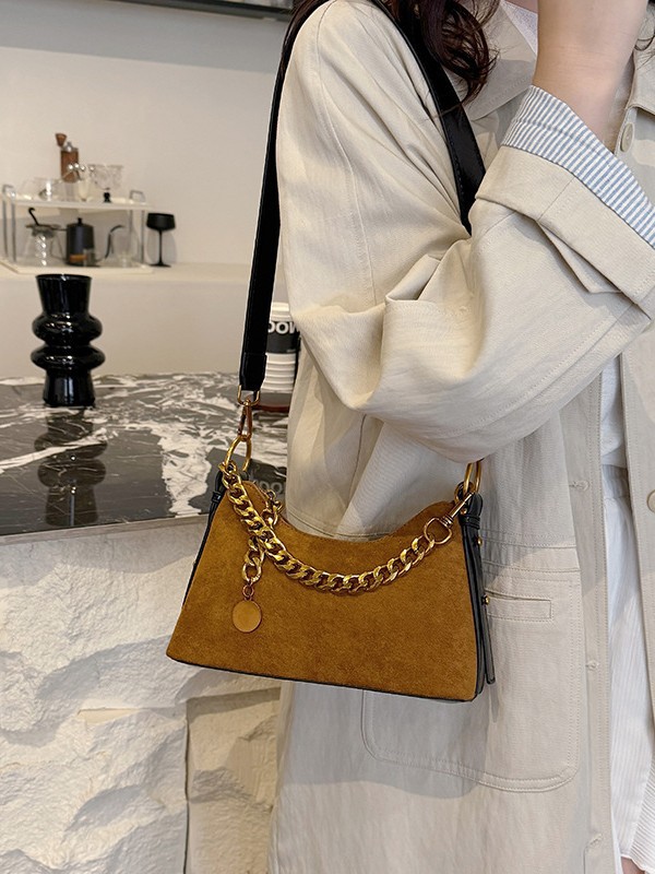 Bolso para mujeres 2025 nuevo estilo europeo y americano retro cross-border bolso de palo de cadena sofisticada sensación de alto nivel bolso de hombro universal