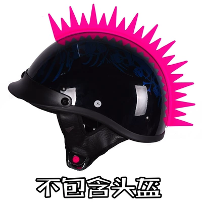 Silicone Crocodile Fin Motorcycle Helmet Sticker Decorations Chicken Crown Shark Fin Harley Electric Car Horn Braid (Motorcycle Safety Supplies) - crocodile-fin-phosphor-without-helmet-with-no-trace-paste