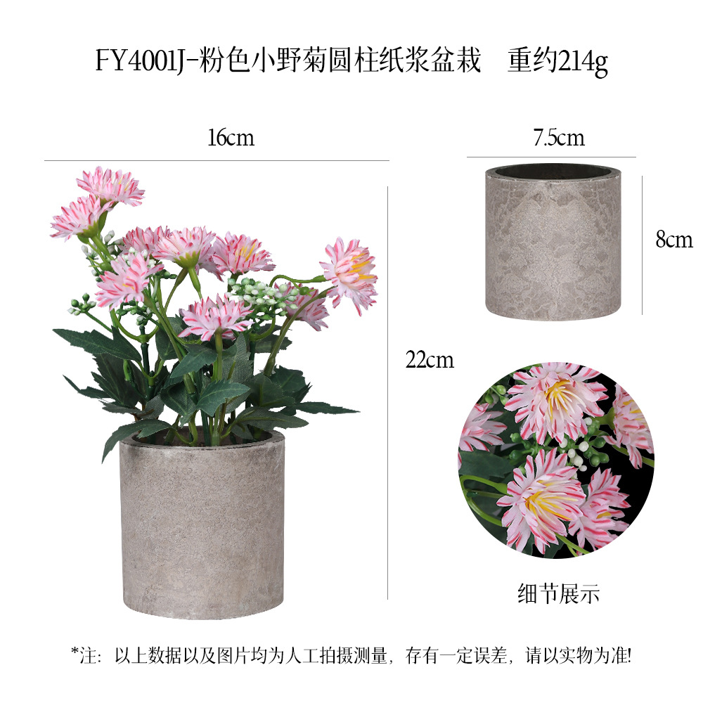 Más de 240 combinaciones populares de macetas con plantas verdes artificiales, decoraciones para el hogar, flores artificiales, bonsáis cilíndricos de pulpa de papel.