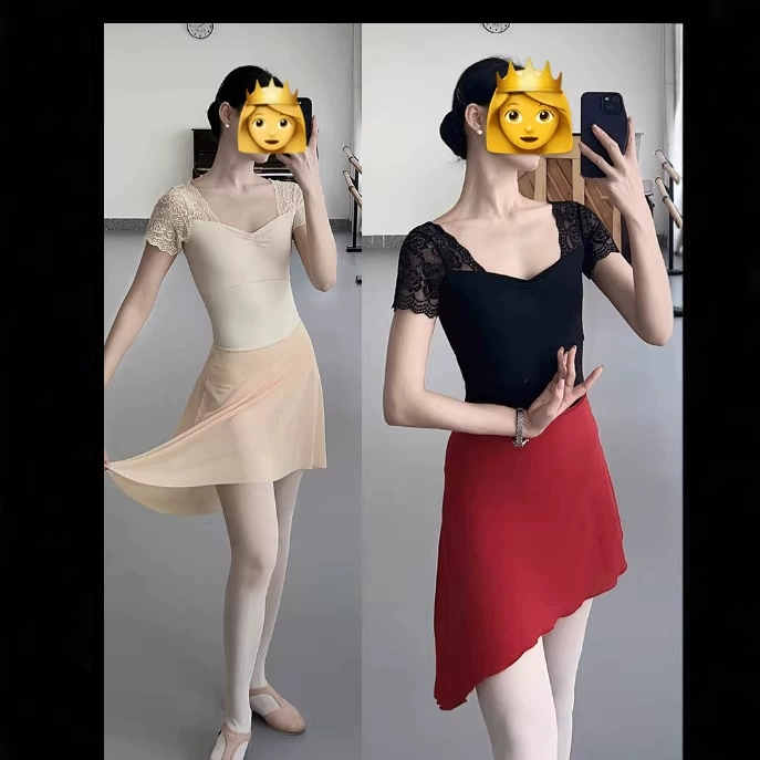 Lanbo балетный тренировочный костюм, кружевной комбинезон с короткими рукавами, танцевальный гимнастический костюм для женщин и взрослых, художественный тест, базовый тренировочный гимнастический костюм