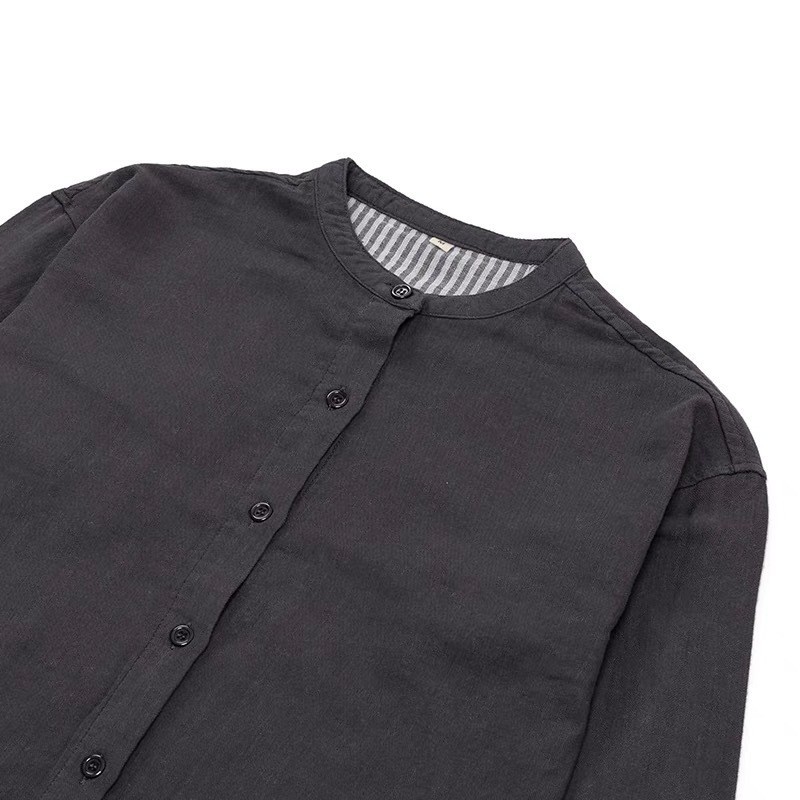 Printless Japanese fine cotton double-layer gauze pajamas men and women's cotton home clothes couple pajamas set