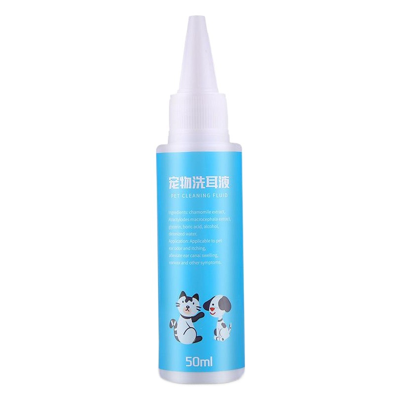 Líquido de lavado de oídos para mascotas 50ml eliminación de ácaros del oído gotas para los oídos del perro líquido de limpieza del oído para mascotas image 1