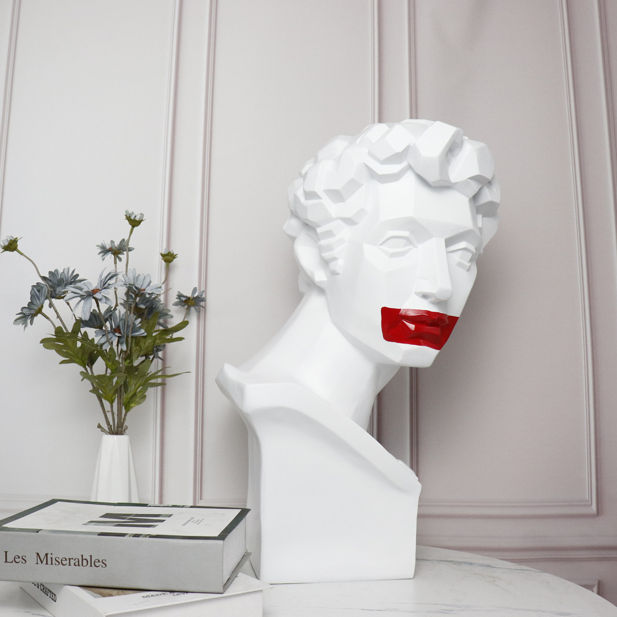 Art Portrait Sculpture David Resin Creative Entrance Living Room TVCabinet Model Room Decoration Character Ornaments