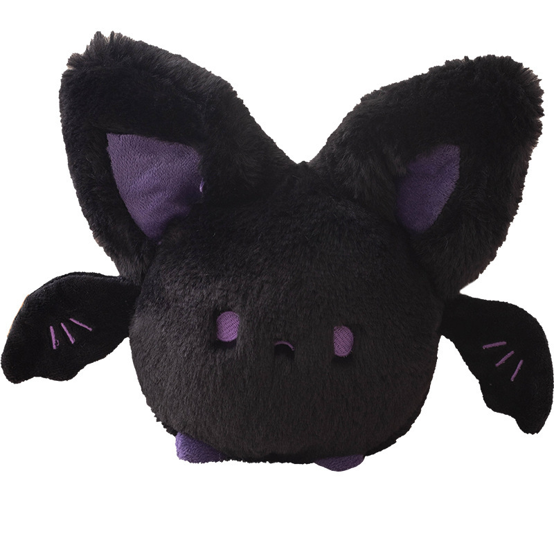 Regalo de Halloween lindo muñeco de murciélago redondo peluche muñeco de murciélago negro muñeco de trapo para niños