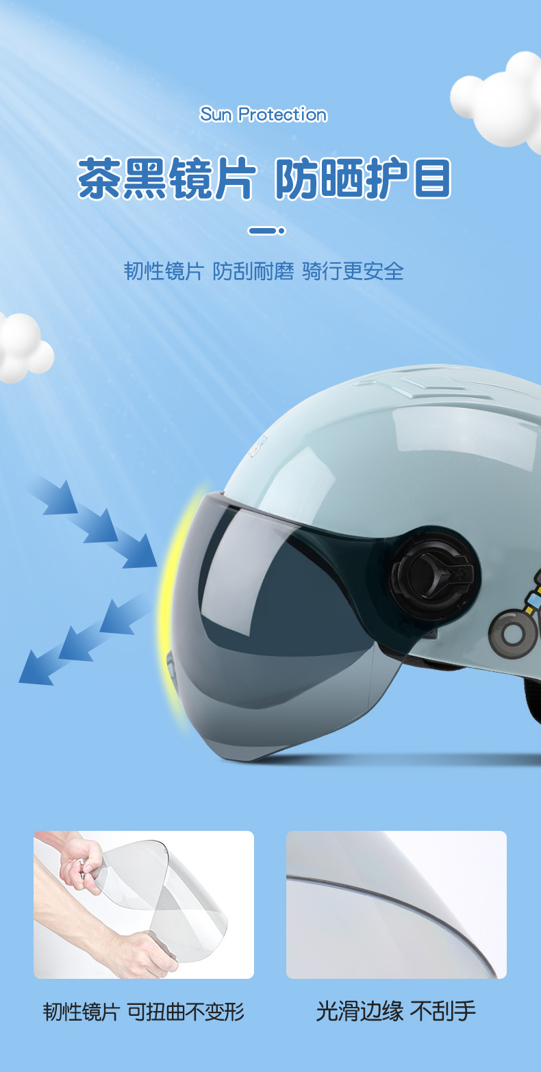 3C Certified Electric Vehicle Helmet Motorcycle Summer Half Helmet