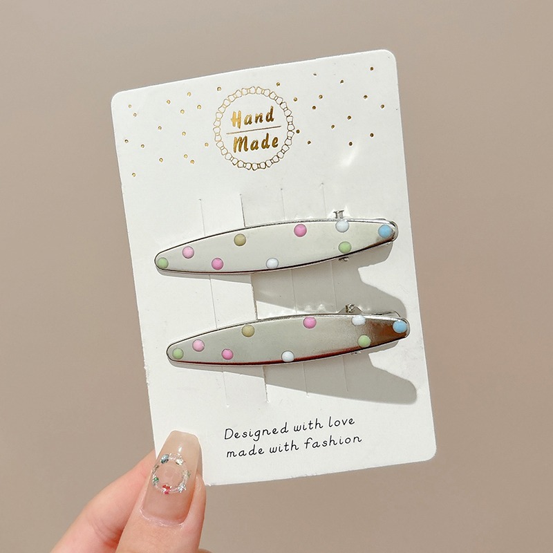 Zhao LuSi con ondas puntuales de metal cabello clips boca mujer adorable clips lateral frisa clips tocado clip de cabello