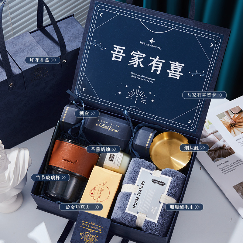 連れ合いのお土産男性連れ合いの実用的な結婚男性の高級ビジネスの贈り物の箱の小さい大衆の高級感の結婚祝いの贈り物|undefined