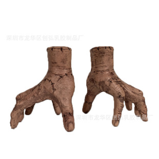 American TV series Adams Family Wednesday Horror Broken Hand Ornament Small Thing Latex Palm Ornament Broken Hand Toy Pack