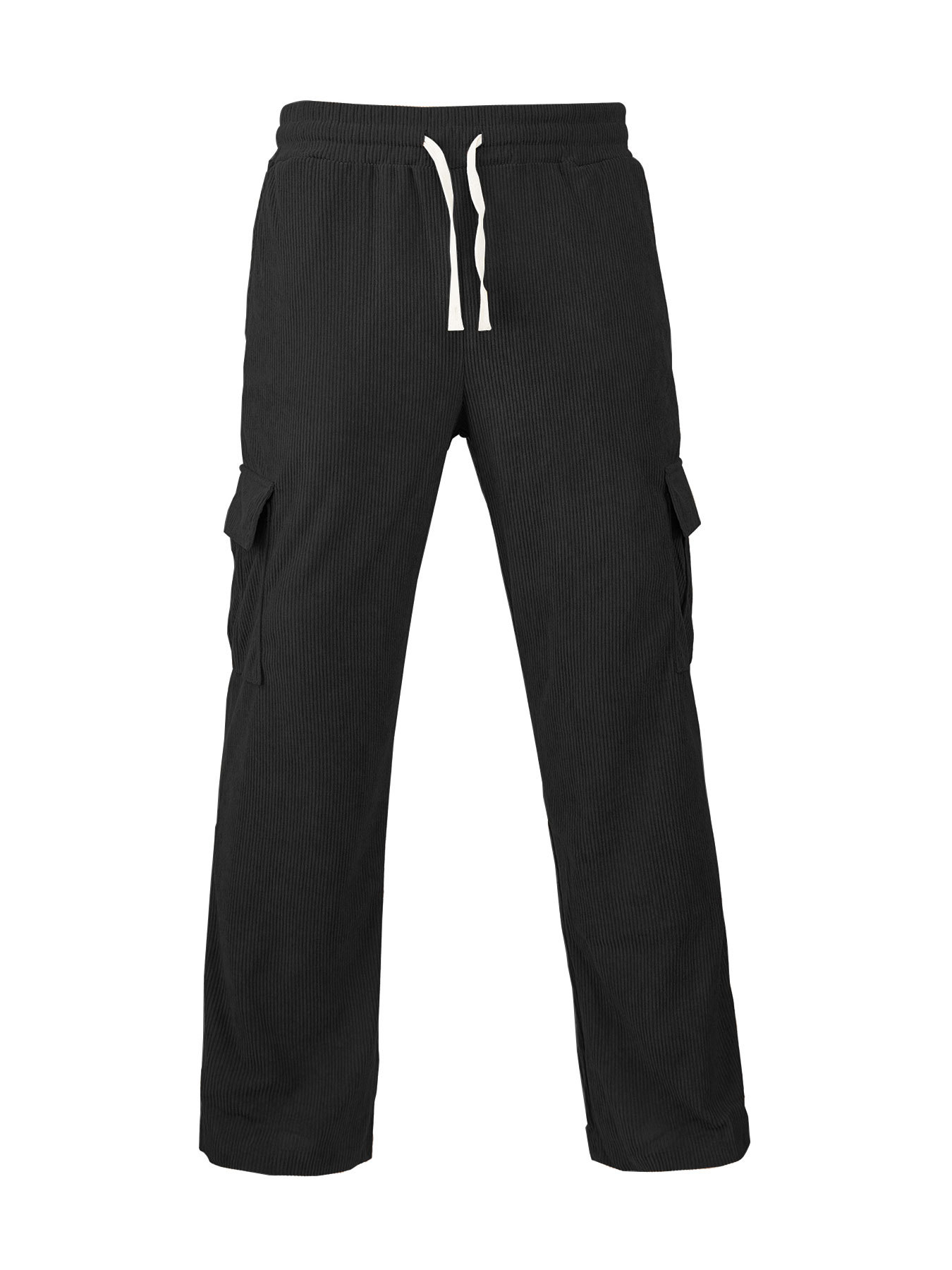 Pantaloni cargo uomo in velluto a coste multi-tasca casual_voghion.com