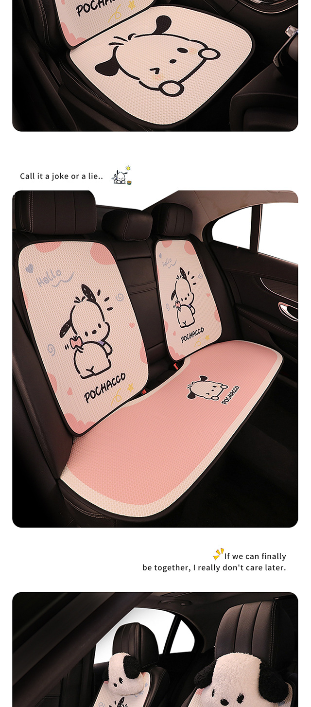 Car Seat Cushion Four Seasons Ice Silk Cute Cartoon Four Seasons Universal Car Seat Cover Car Cushion Pacha Dog Cushion Cover