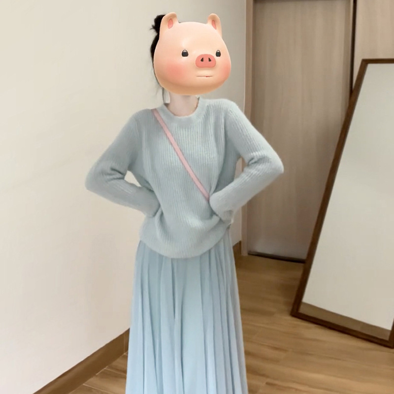 早秋穿搭一整套感气质两件套装裙女2025新款韩系减龄显瘦长裙|undefined