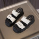 Women's Thick-Soled Sandals for Outer Wear 2025 Summer New Style Sequined Niche Open-Toe Sandals Flip-Flops Tall Casual Shoes