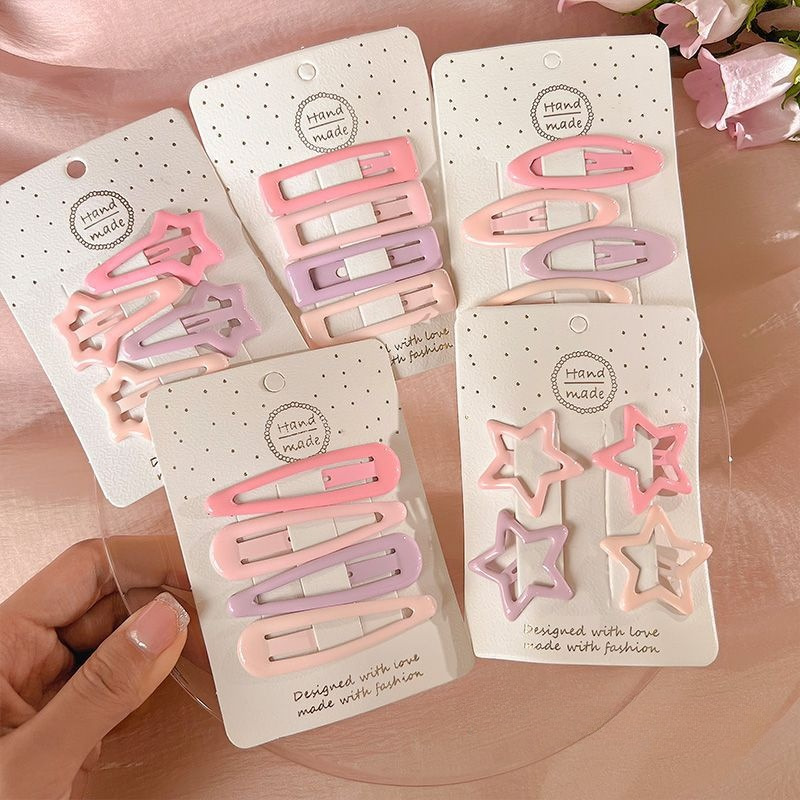 Clip de cabello de dopamina rosa, frente feminina, clip de cepa, clip de cabello lateral, clip de cabello dulce y lindo, tocado de cabello