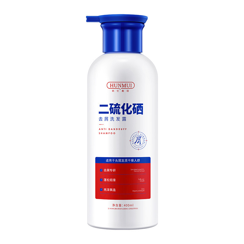 Han Lun Meiyu-Selenium disulfuro anti-caspa champú para limpiar el cuero cabelludo y suavizar el cabello.