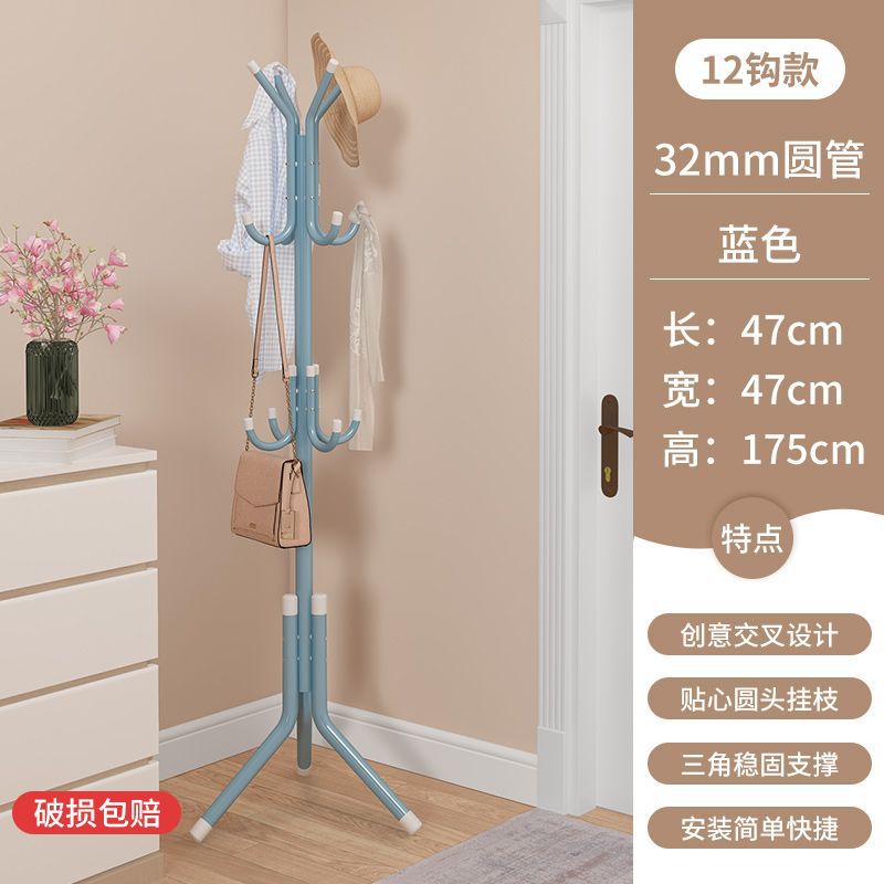 Perchero piso dormitorio percha vertical simple ropa rack casa puerta bolsa rack sala de estar rack de almacenamiento