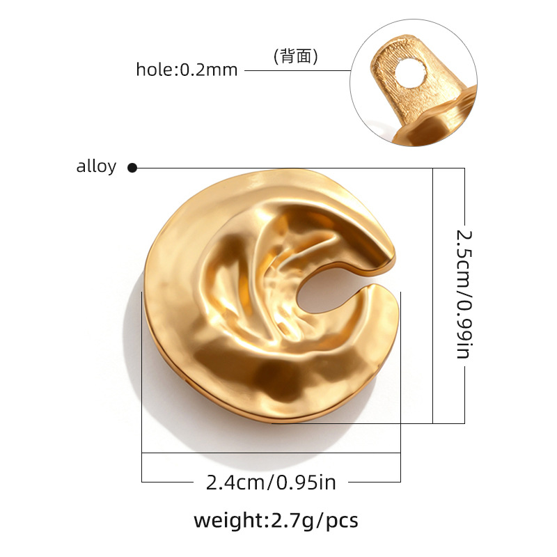 Nuevos botones de trajes de baño de playa transfronterizos metal dorado botones decorativos irregulares DIY accesorios de ropa maleta