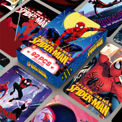 LOMOカードスパイダーマン両面hdカラー印刷写真カードアニメ周辺グリーティングカードステッカー収集カード92枚