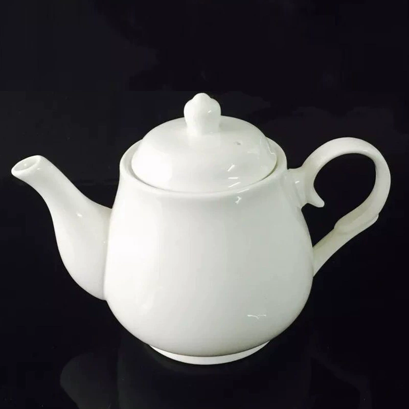 Ceramic teapot for living room, big white tea