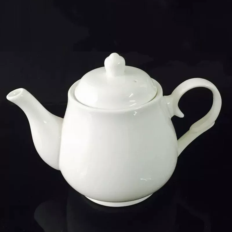 Ceramic teapot for living room, big white tea