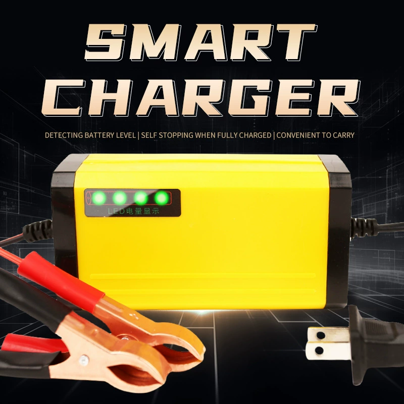 Зарядное устройство для аккумуляторов скутеров 12V2A для внешней торговли Amazon, быстрая интеллектуальная зарядка для аккумуляторов 2AH/12AH/20AH