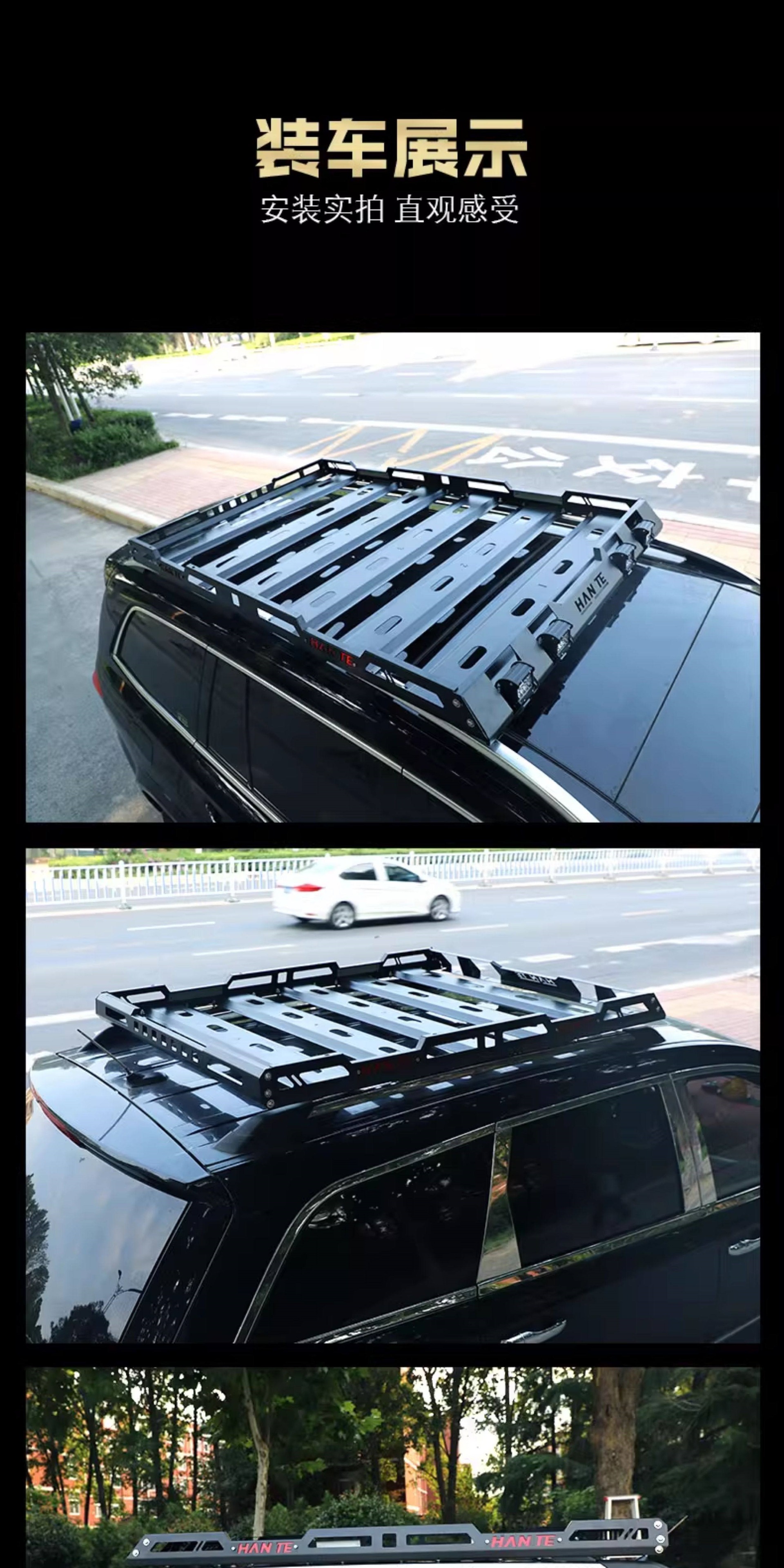 Suitable for Toyota Prado, Nissan Patrol Y62, Toyota Sienna, Tank 300 Car Roof Luggage Rack Frame Side Tent Canopy