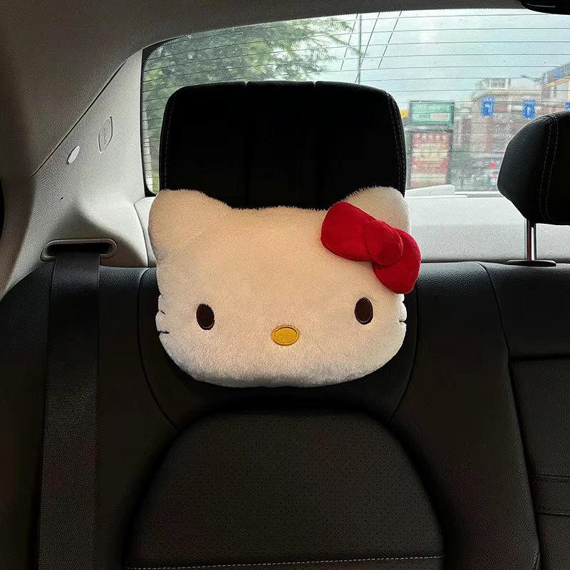ガーリーハートインターネット有名人漫画かわいいハローキティ車のヘッドレスト猫ネックピロークッション車の枕|undefined