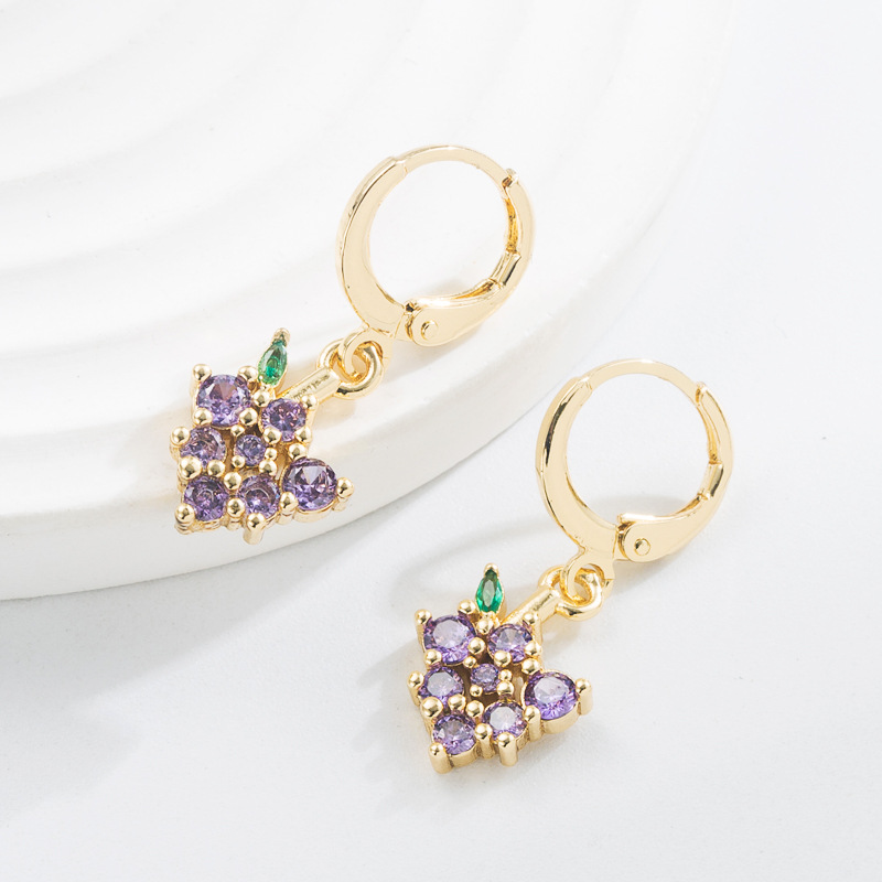 Womenu0027S Fashion Water Drop Copper Earrings Zircon Drop Earrings