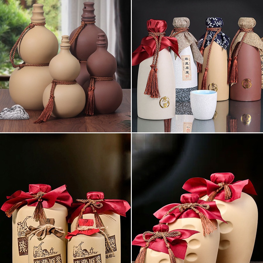 空酒瓶白酒瓶空瓶高档酒葫芦土陶酒坛子1斤35陶瓷密封酒坛酒罐