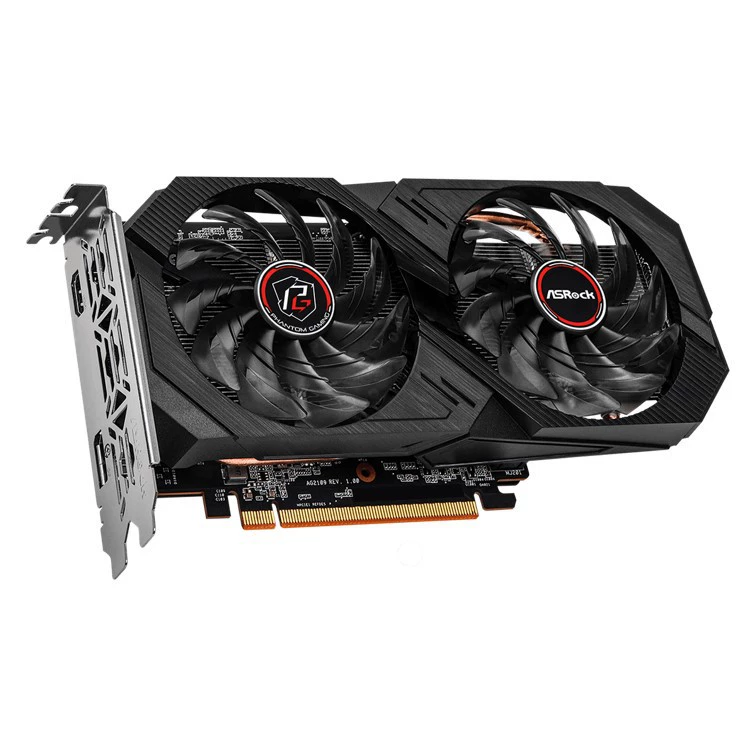 Графическая карта (ASRock) RX 6500 XT Phantom Gaming D, 4 ГБ GDDR6, OC, PCIe 4.0, двойной вентилятор