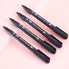 斯尼爾記號筆小雙頭油性勾線筆兒童繪畫學生用美術馬克筆細頭黑色