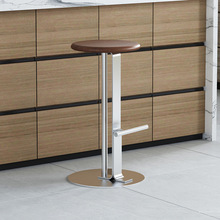 日式简约吧台椅家用吧椅实木吧凳高脚凳简约北欧吧台凳酒吧椅铁艺