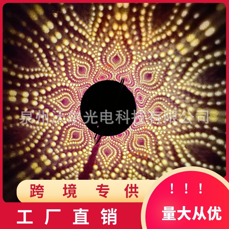 亚马逊 热销楼兰之光镂空太阳能直筒灯笼 庭院装饰灯草坪灯挂树灯