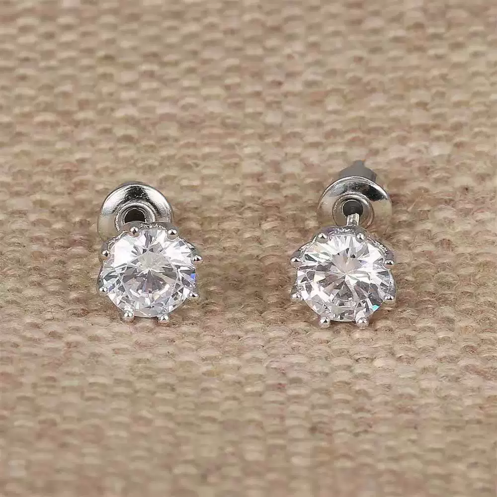 Медь с покрытием платиной и цирконием, блестящие серьги, простой элегантный дизайн, европейский стиль, микроинкрустация
