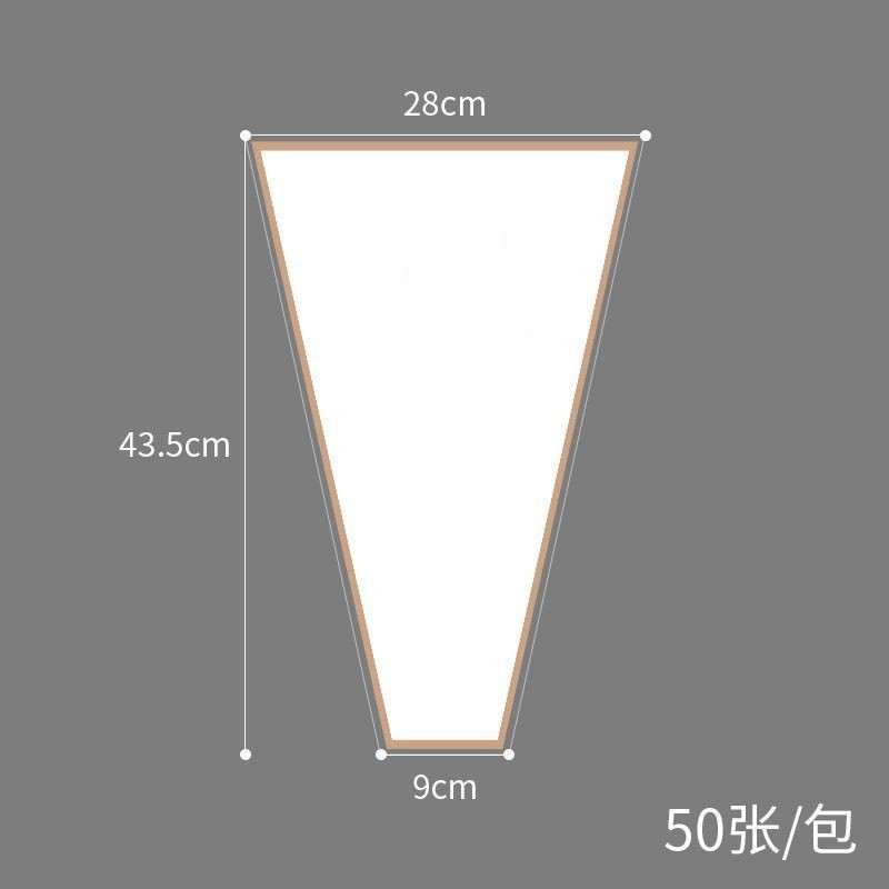 金縁マルチピースバッグ [文字なし - 純白] 50 個/パック (45CM*28CM)±5%