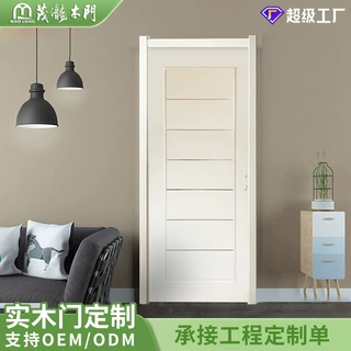 单开门式复合实木门厂家定制简约平开烤漆门稳固耐用室内门卧室门