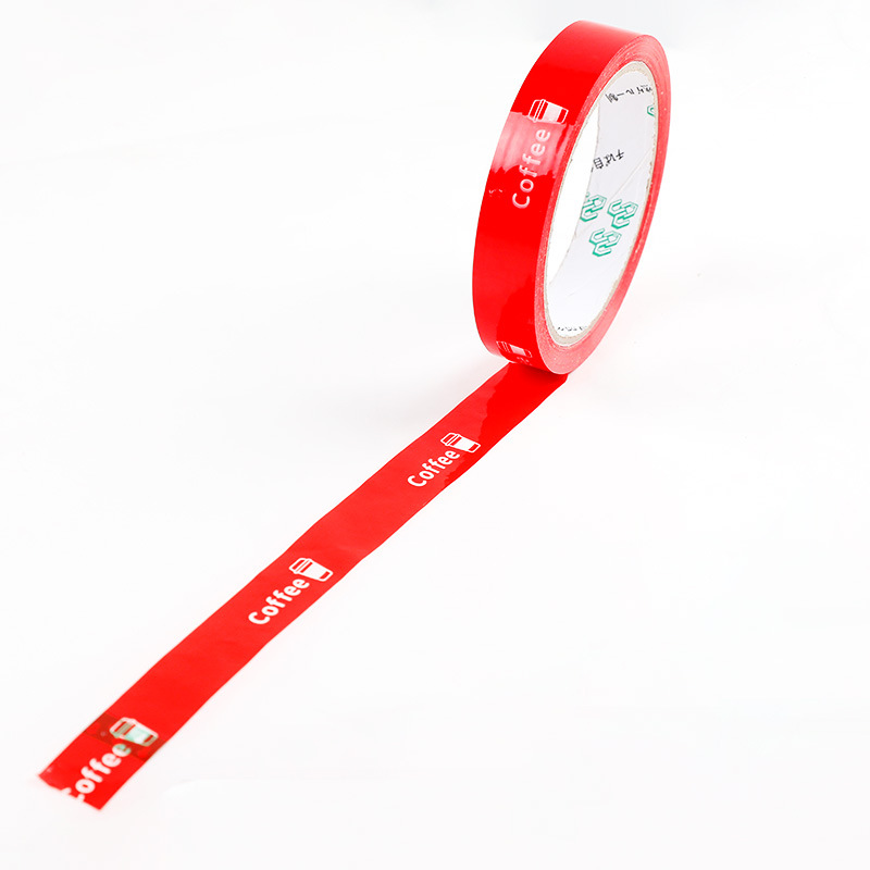 Mayorista embalaje para llevar cinta adhesiva a prueba de fugas taza de café cubierta de sellado papel adhesivo papelería cinta adhesiva a prueba de fugas sello