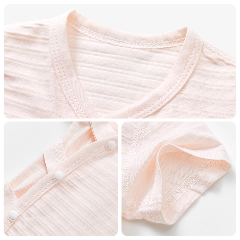 Bebé mono verano triángulo Delgado mameluco de manga corta ropa de recién nacido puro algodón hombres y mujeres vaina Bebé Ropa de verano