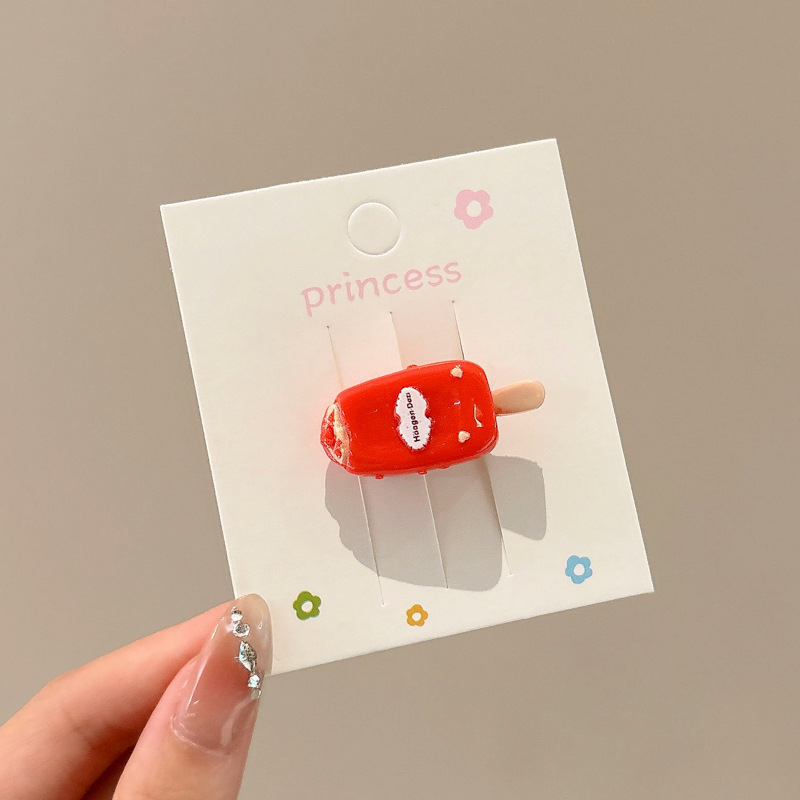 2#아이스크림 [빨간색] 클립 2cm, 아이스크림 약 3.2cm