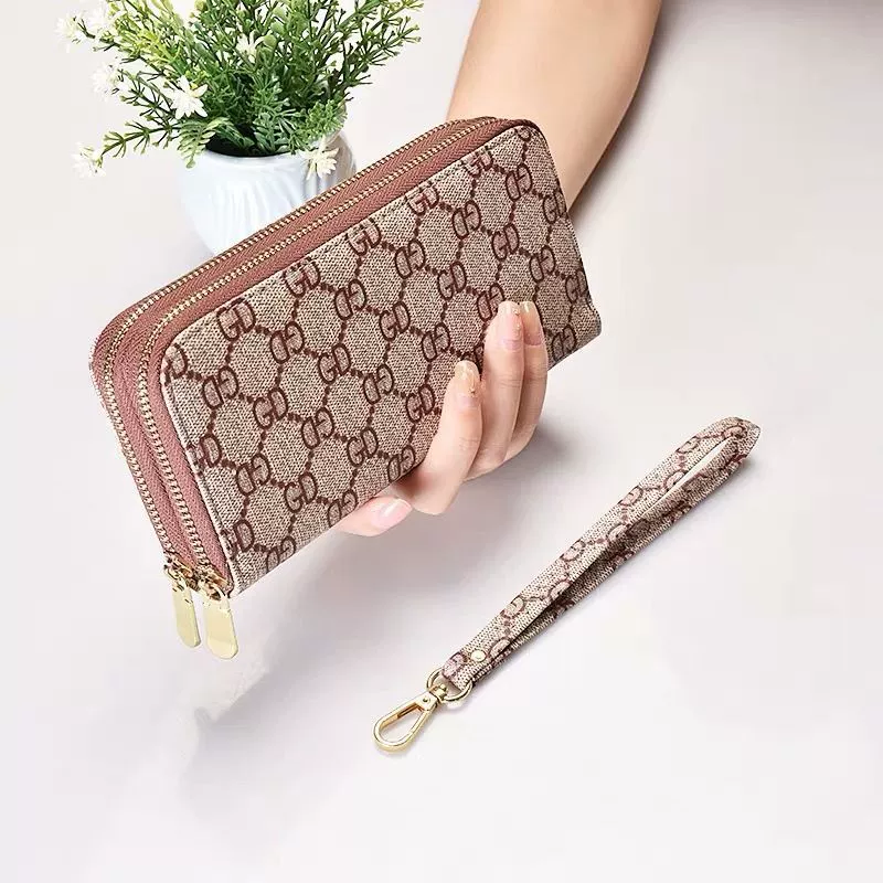 Wallet with letters, shoulder bag, chain with zipper, hand loop bag, capacious small bag