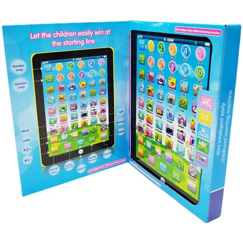 Cross-border hot selling English tablet learning machine tablet reading machine early education touch voice export IPAD educational toy