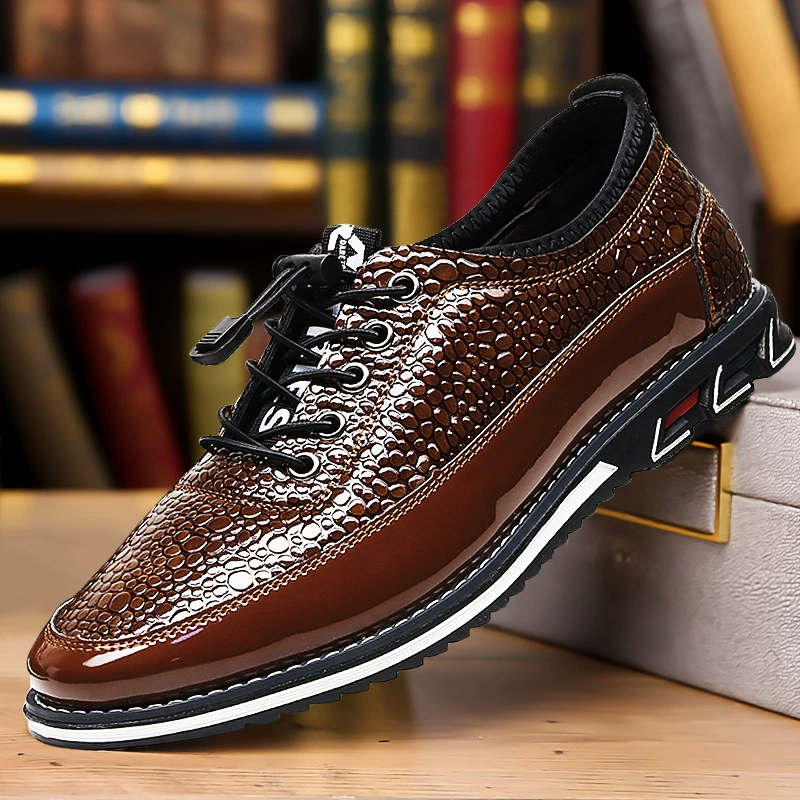 Мужские летние дышащие мокасины Amazon, кроссовки, британский стиль, кожаные, для внешней торговли