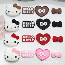 大号kt凯蒂猫咪软胶饰品配件手机壳水杯 diy材料拖鞋扣收纳盒装饰