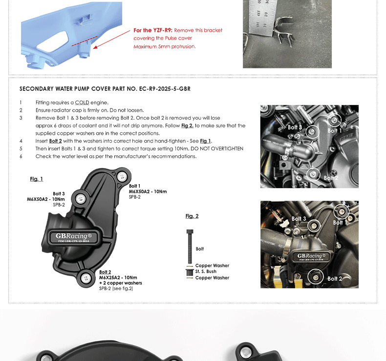 Suitable for Yamaha Mt-09 Xsr900 Fz-09 Protective Cover Gbracing Engine Anti-Fall Side Cover