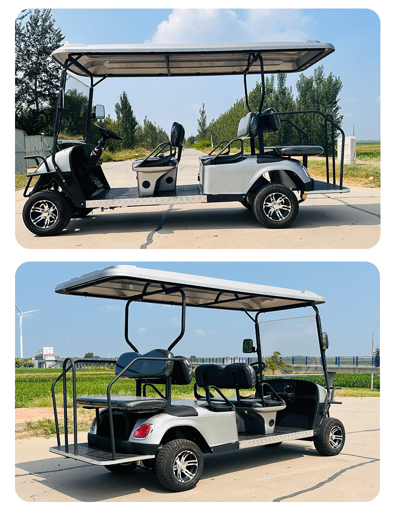 6-Seat Golf Cart Hotel Reception Outdoor Shuttle Tourist Attraction Villa Real Estate Electric Four-Wheeler