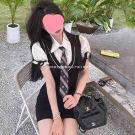 2026夏季连衣裙子女学院风韩版ins甜辣妹气质短裙包臀裙JK制服女